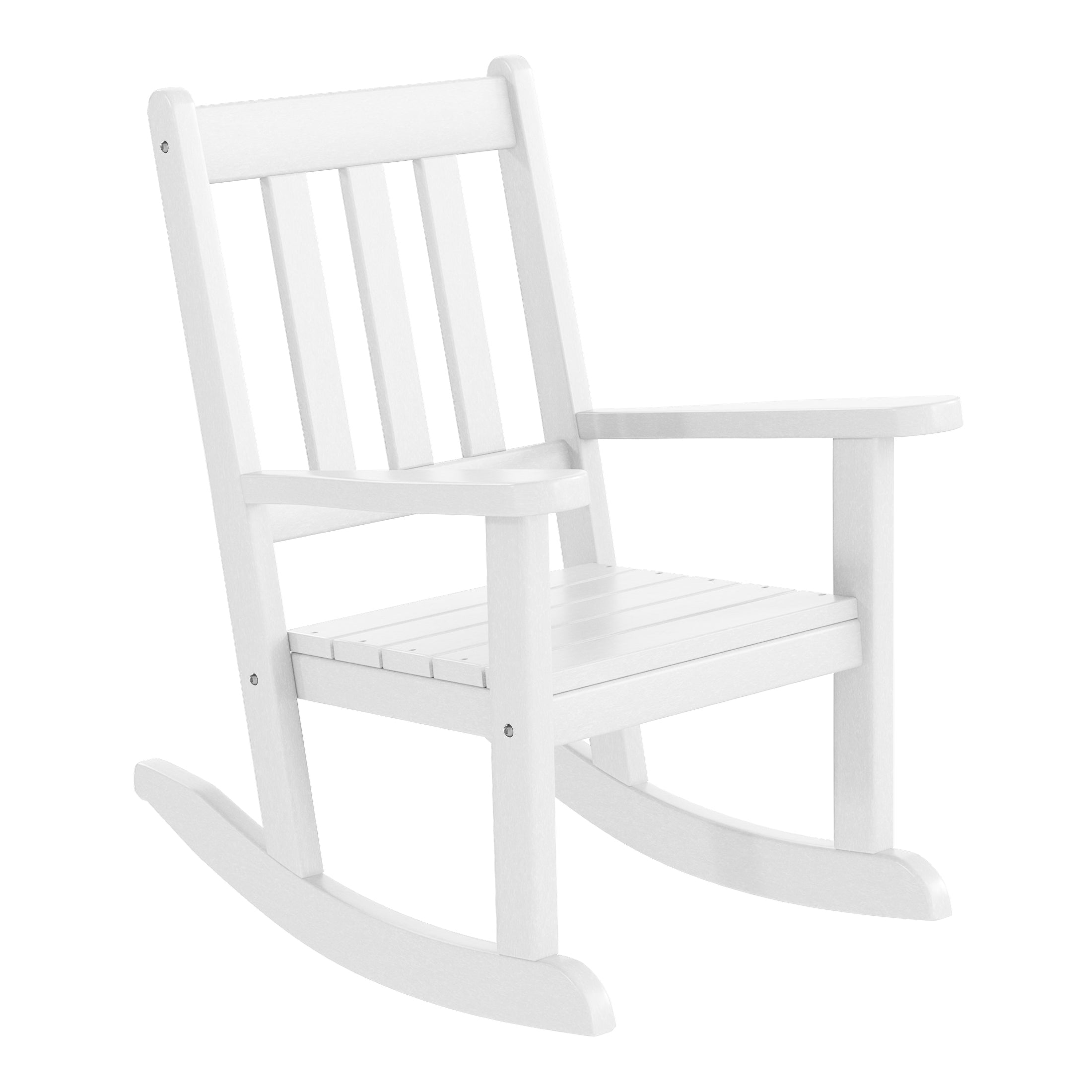 Malibu 3-Piece Kids Outdoor Rocking Chairs Set With Kids Square Side Table