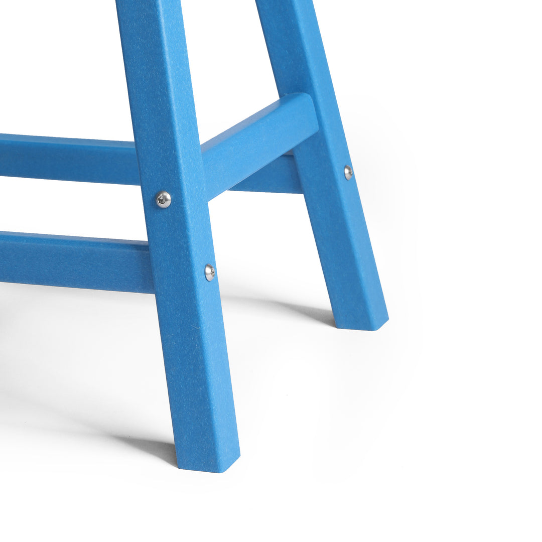 Malibu 24" HDPE Outdoor Patio Counter Height Bar Stools (Set of 2)