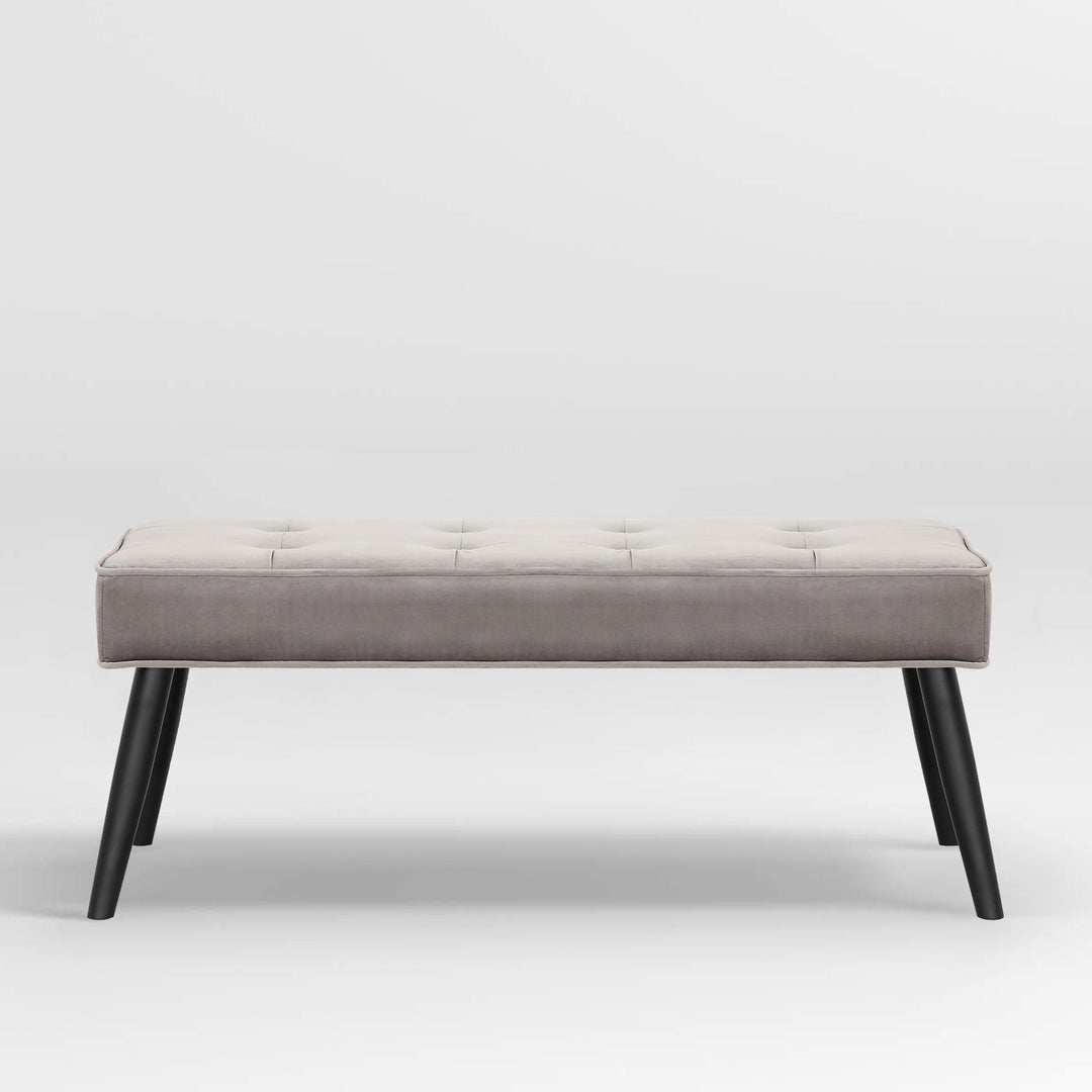 Wordford Button Tufted Velvet Upholstered Accent Bench