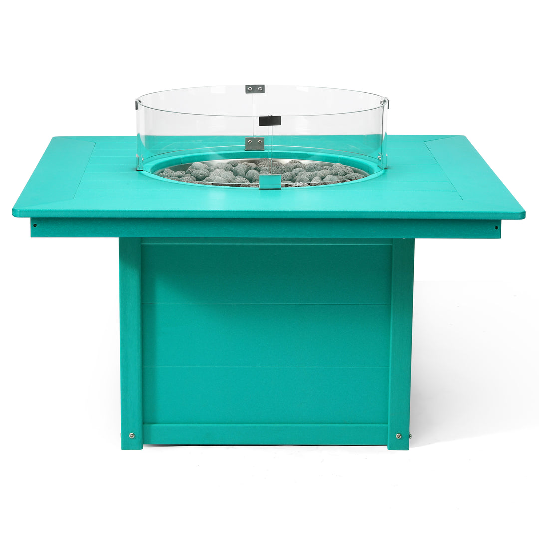 Helios 42" Modern Outdoor Patio Propane Square Fire Pit Table