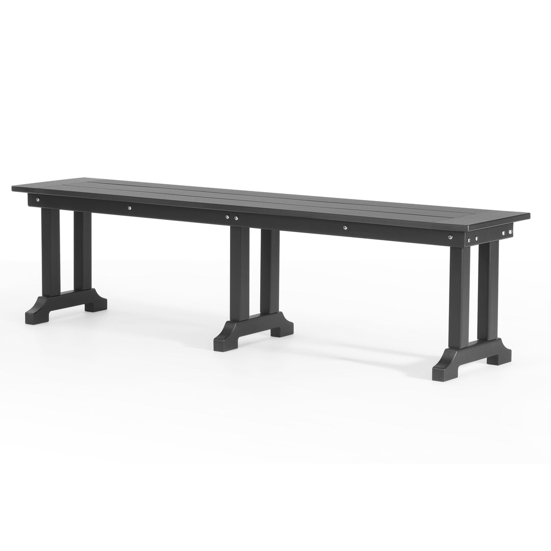 Malibu 65" Outdoor Patio Trestle Dining Bench