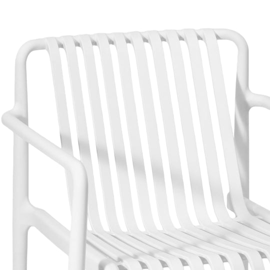 Playa Outdoor Modern Stackable Plastic Patio Club Armchairs (Set of 2)