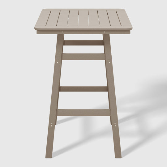 Malibu 30" Square Outdoor Patio Bistro Bar Table With Umbrella Hole