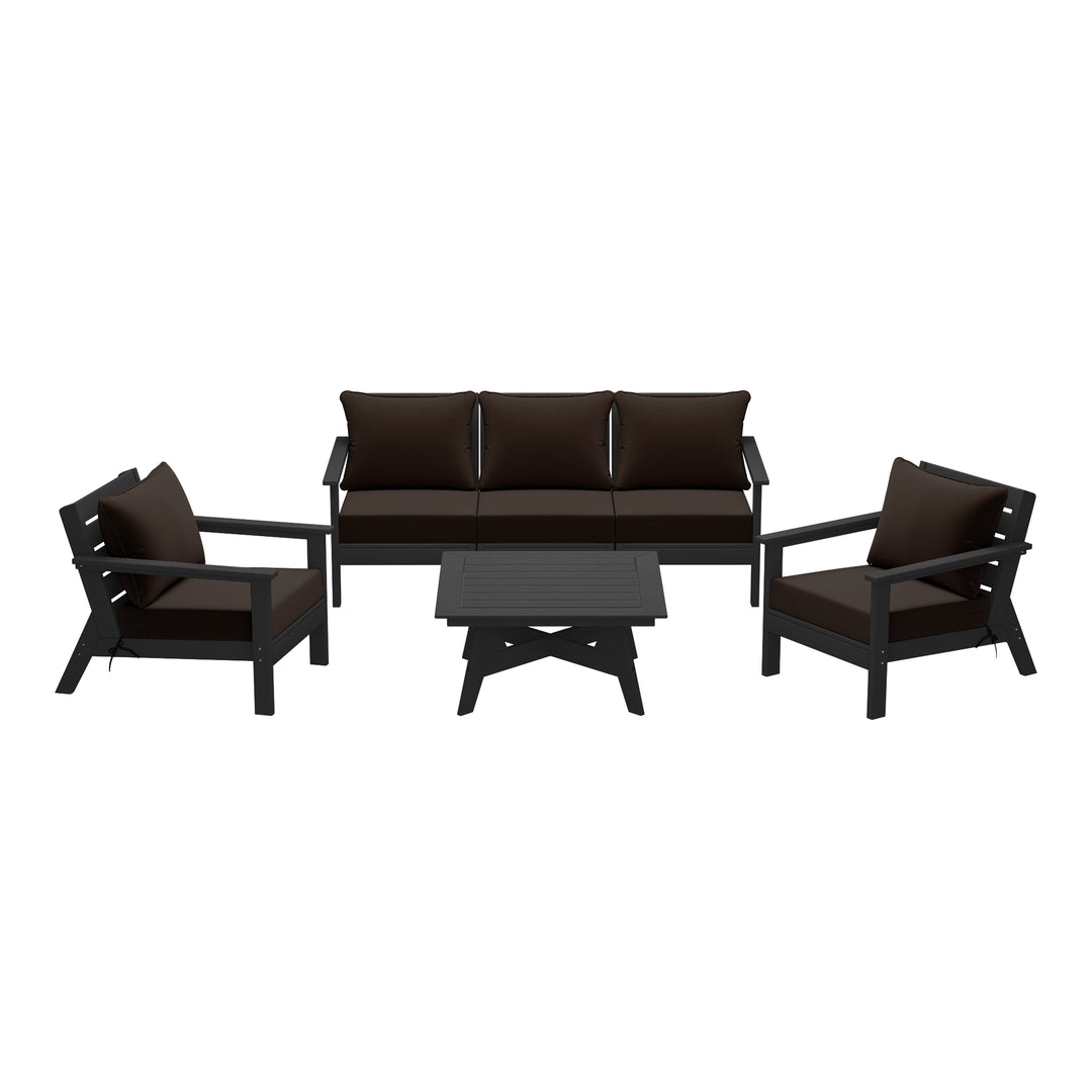 Avalon Outdoor 6-Piece Modular Sectional Patio Furniture Sofa Set