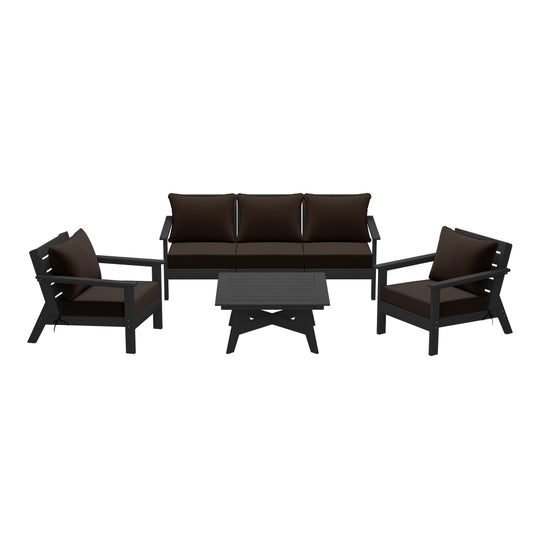 Avalon Outdoor 6-Piece Modular Sectional Patio Furniture Sofa Set