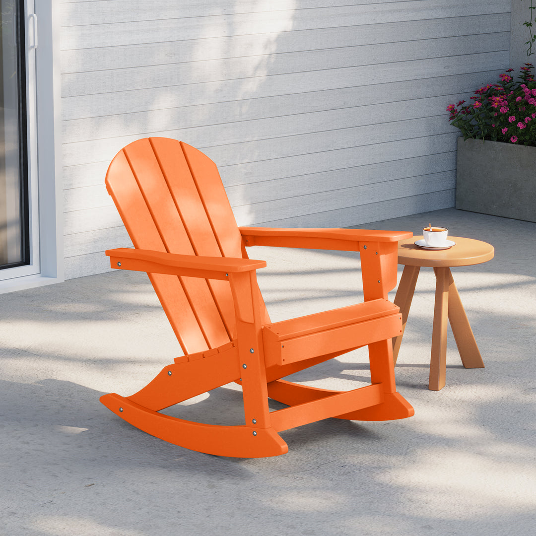 Malibu Westintrends Outdoor / Patio Poly Adirondack rocking chair