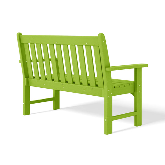 Malibu Outdoor 2-Person All-Weather HDPE Front Porch Garden Bench