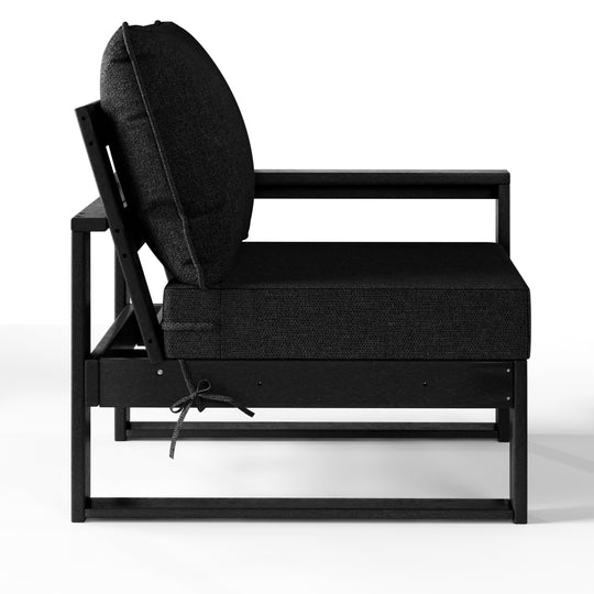Outdoor Patio HDPE Right Arm Facing Sectional Corner Chair with Patio Cushions