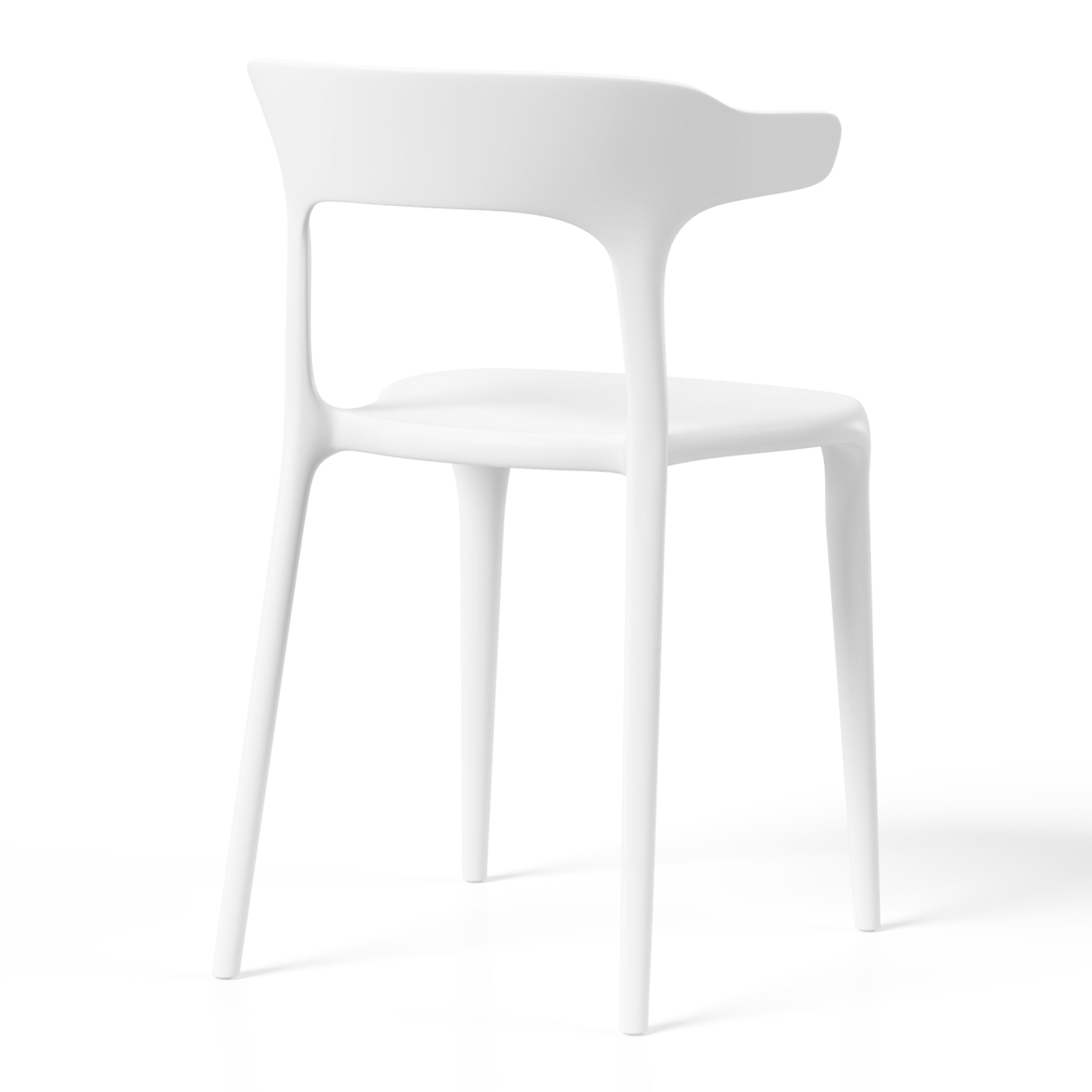Playa Modern Stackable Resin Plastic Patio Dining Chair (Set of 2)