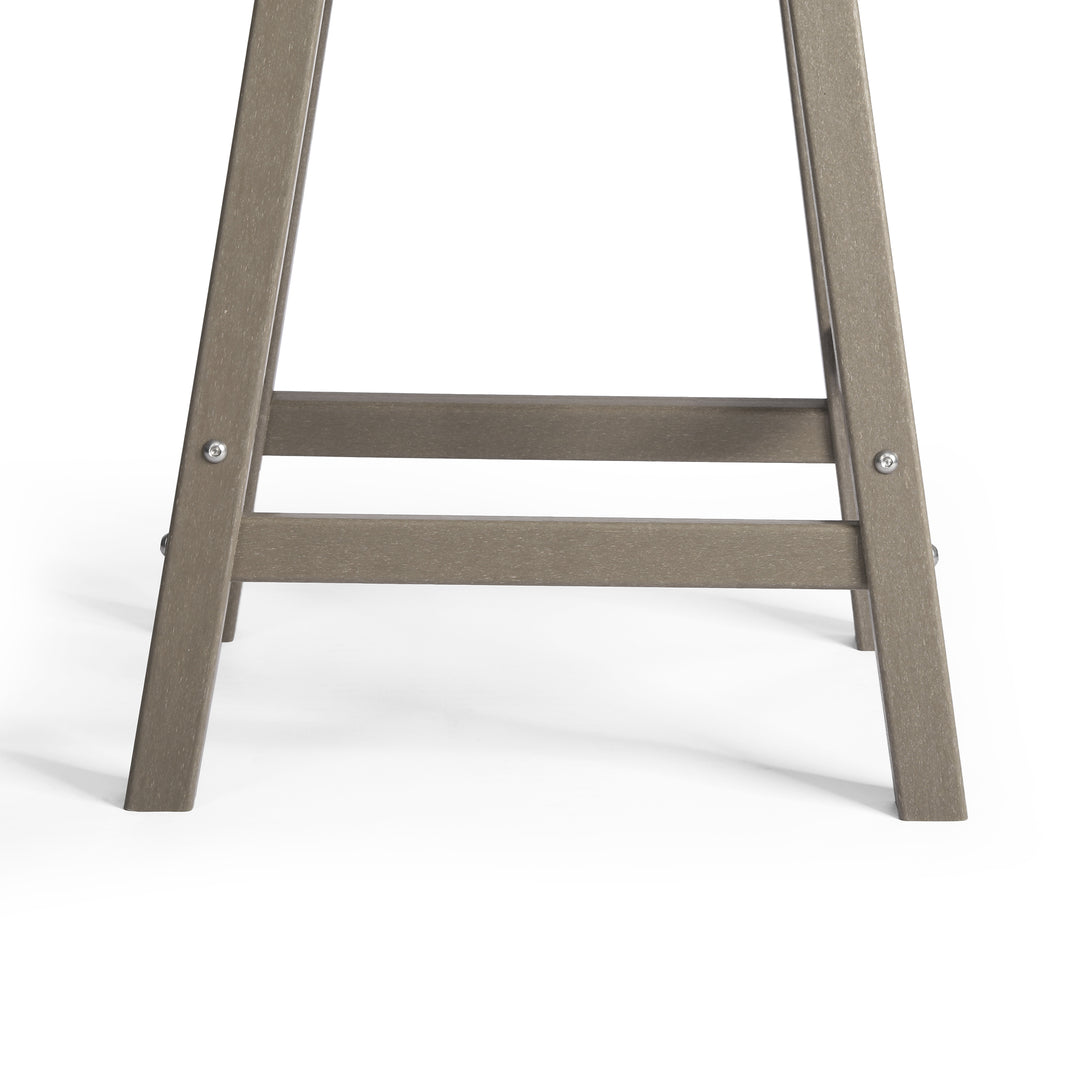 Malibu 24" HDPE Outdoor Patio Counter Height Bar Stools (Set of 2)