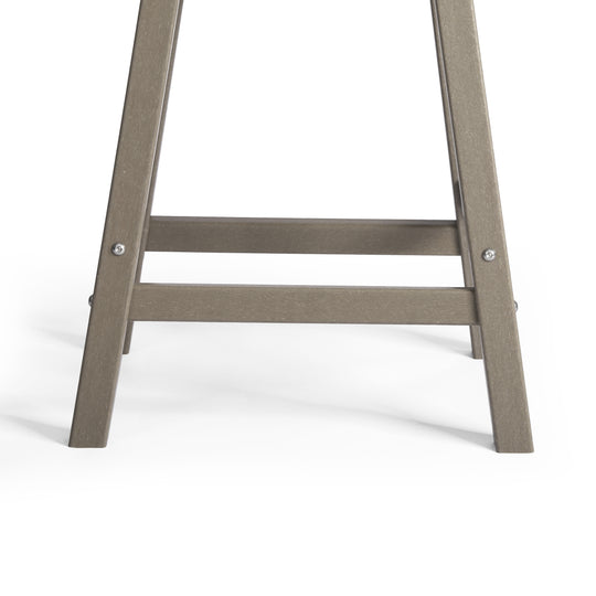 Malibu 24" HDPE Outdoor Patio Counter Height Bar Stools (Set of 2)