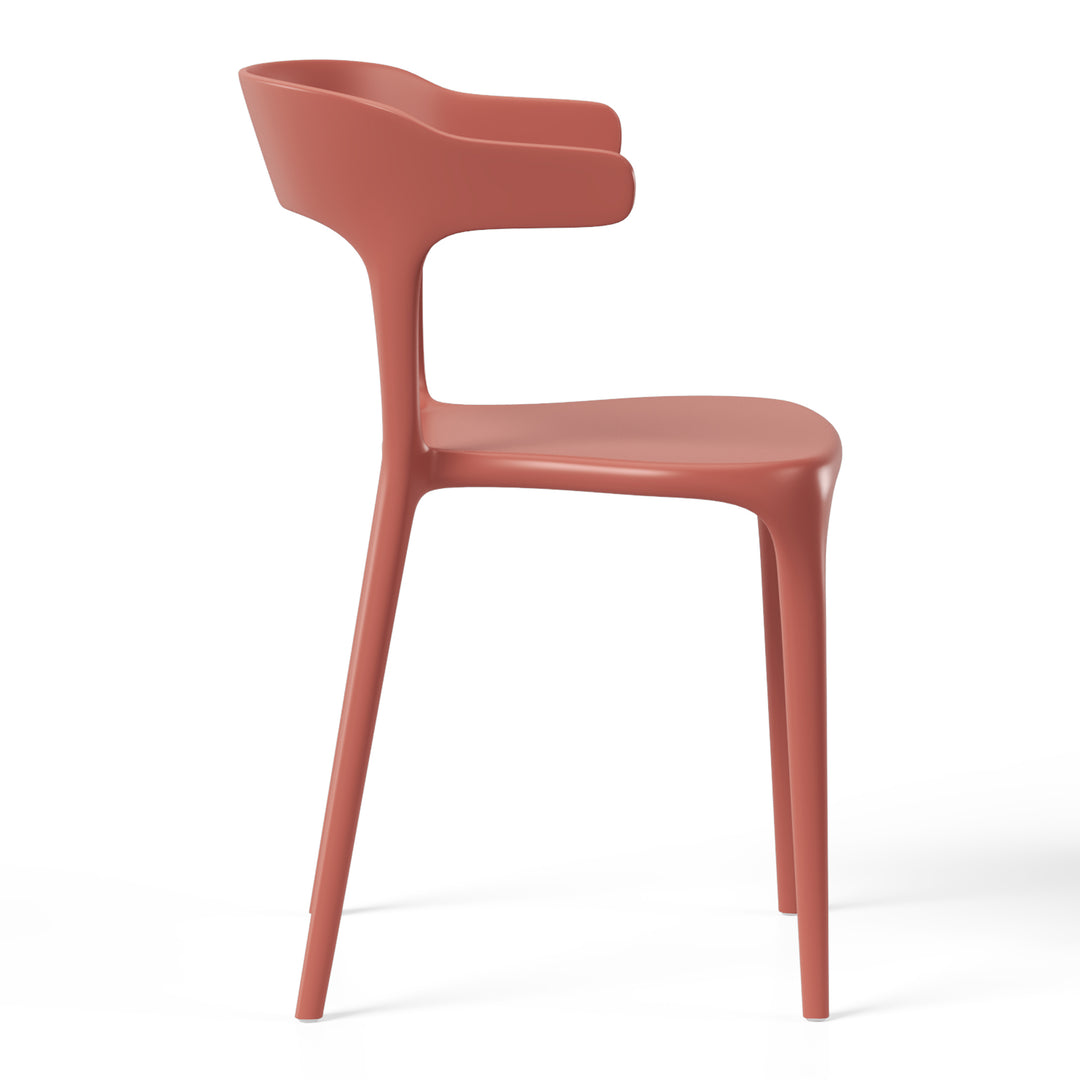 Playa Modern Stackable Resin Plastic Patio Dining Chair (Set of 4)