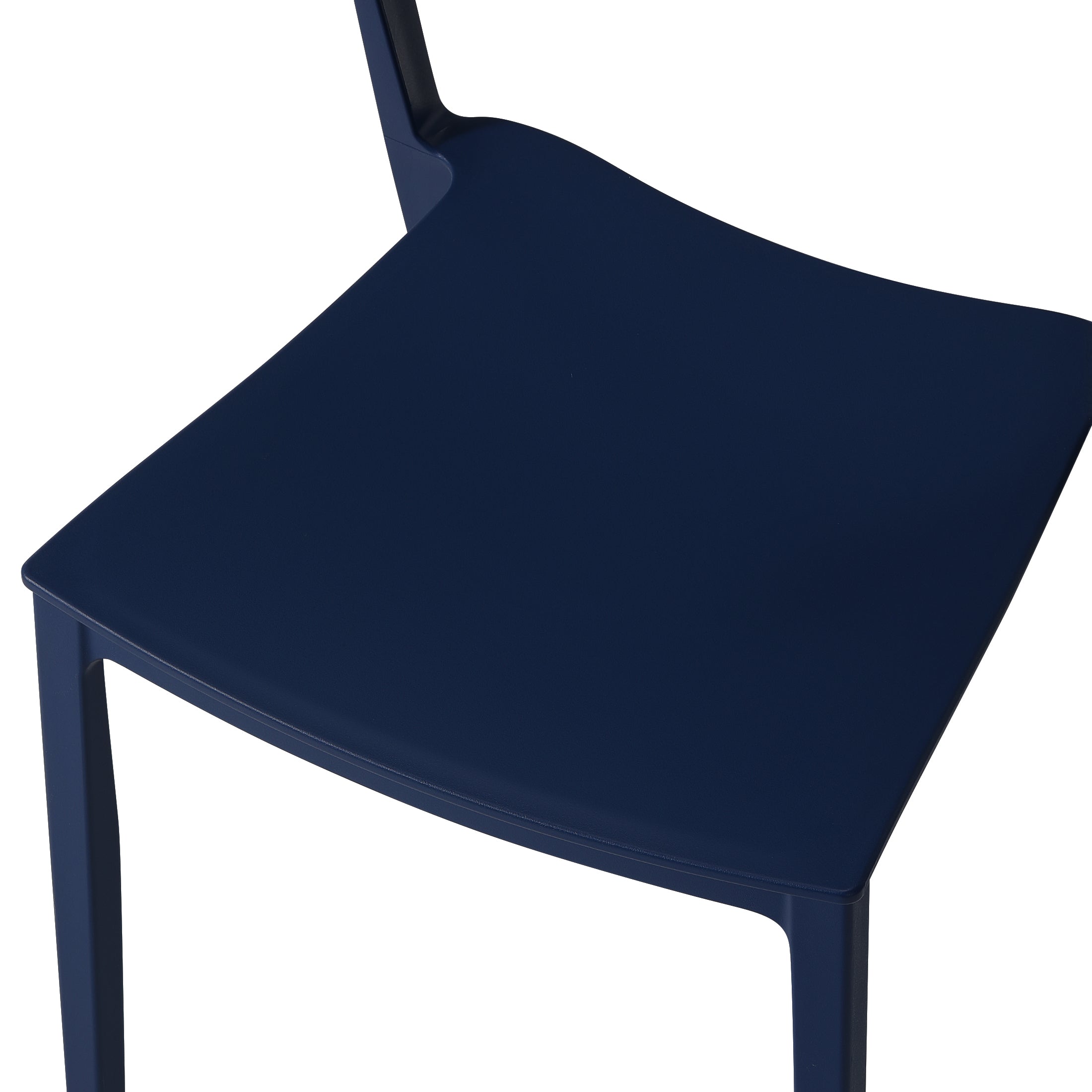 Playa Outdoor Modern Stackable Plastic Patio Bistro Dining Side Chairs (Set of 2)