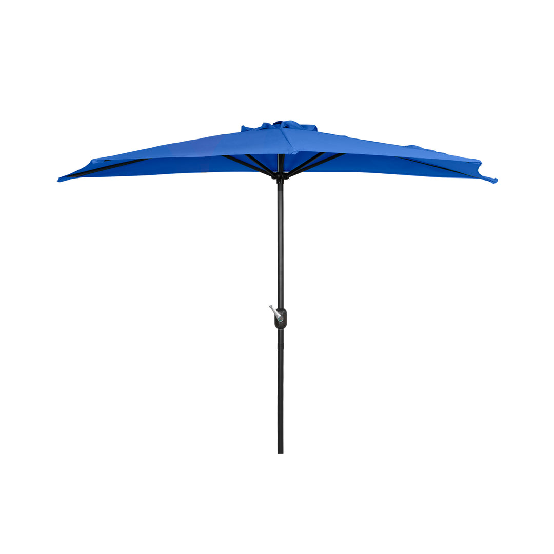 Aiden 9 Ft Outdoor Patio Half Market Umbrella with Half Base