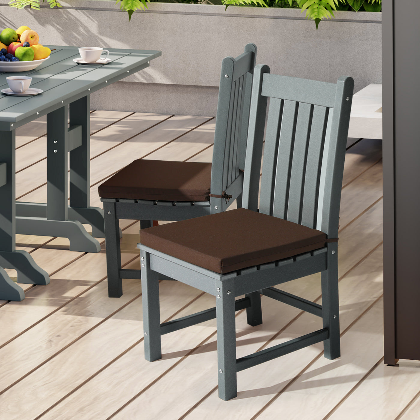 Solace Outdoor Patio Kitchen Dining Chair Seat Cushions (Set of 4)