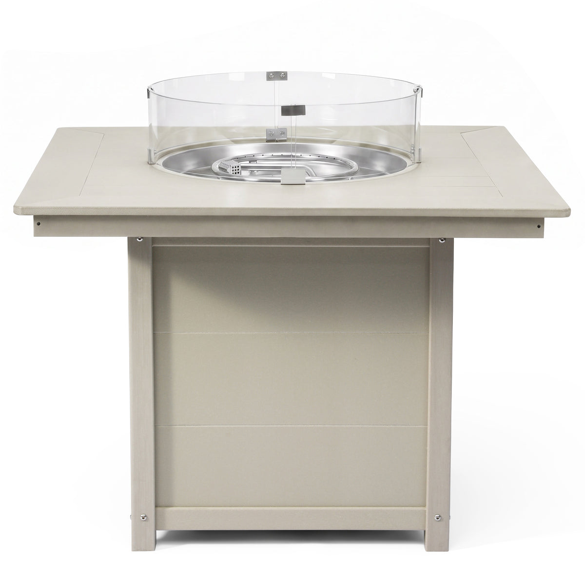 Helios Modern Outdoor Patio Propane 42" Square Fire Pit Table