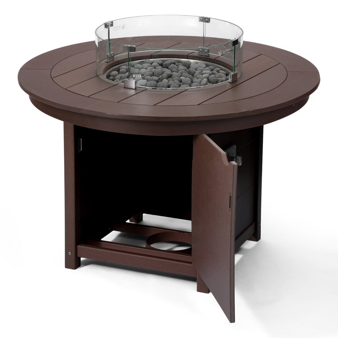 Helios 47" Modern Outdoor Patio Propane Gas Round Fire Pit Table