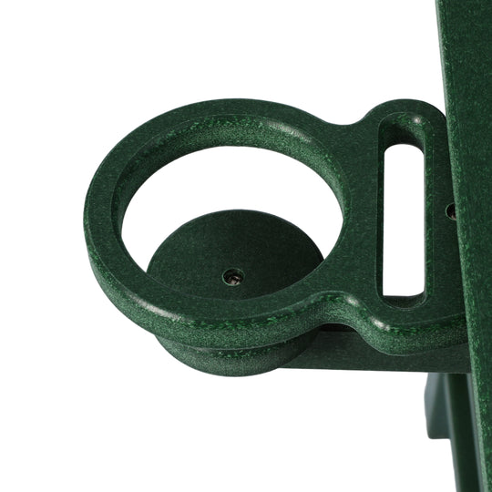 Malibu Outdoor HDPE Swivel Adirondack Patio Dining Chair With Cup Holder