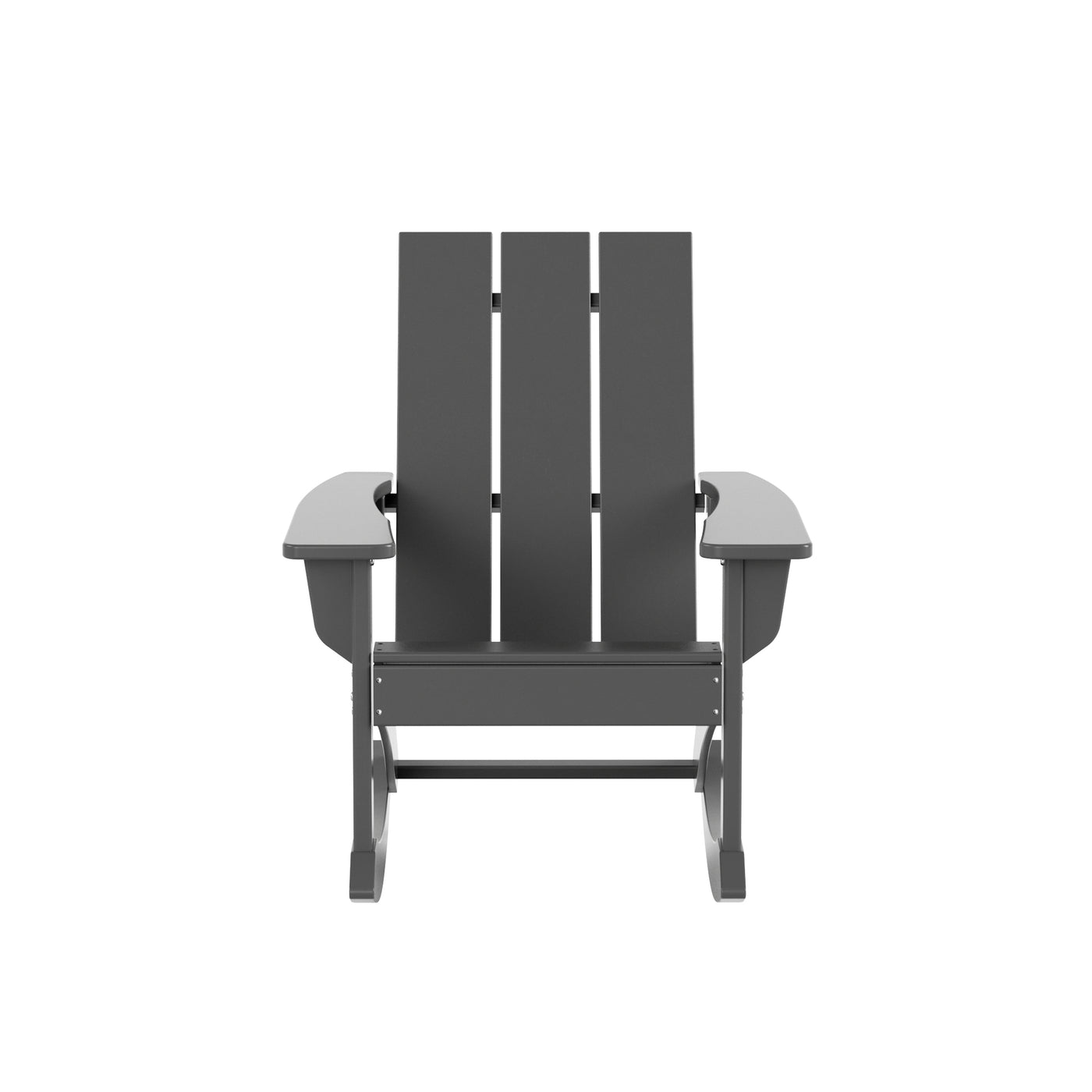 Ashore 2-Piece Modern Rocking Poly Adirondack Chair With Side Table Set