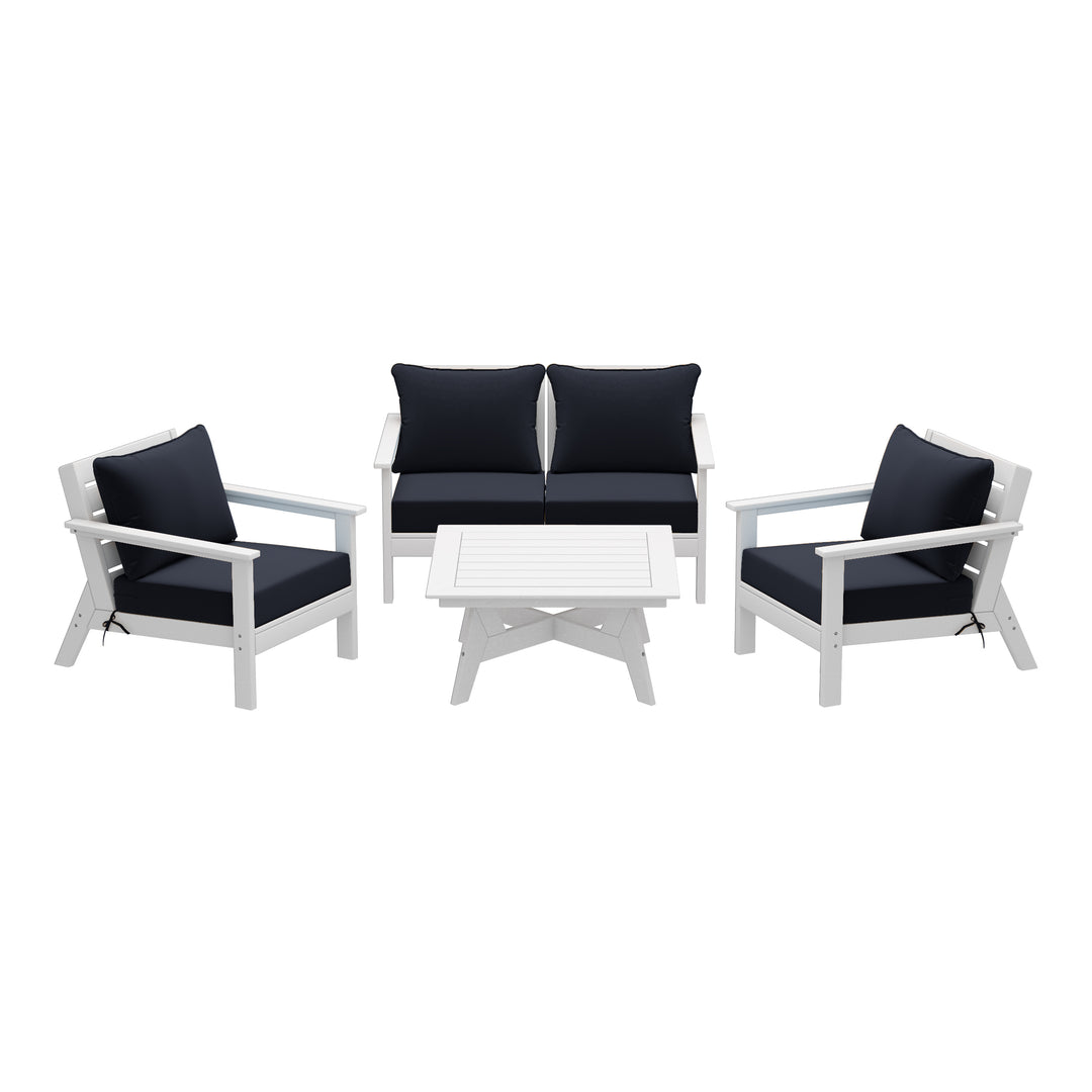 Avalon Outdoor 5-Piece Modular Sectional Patio Furniture Sofa Set