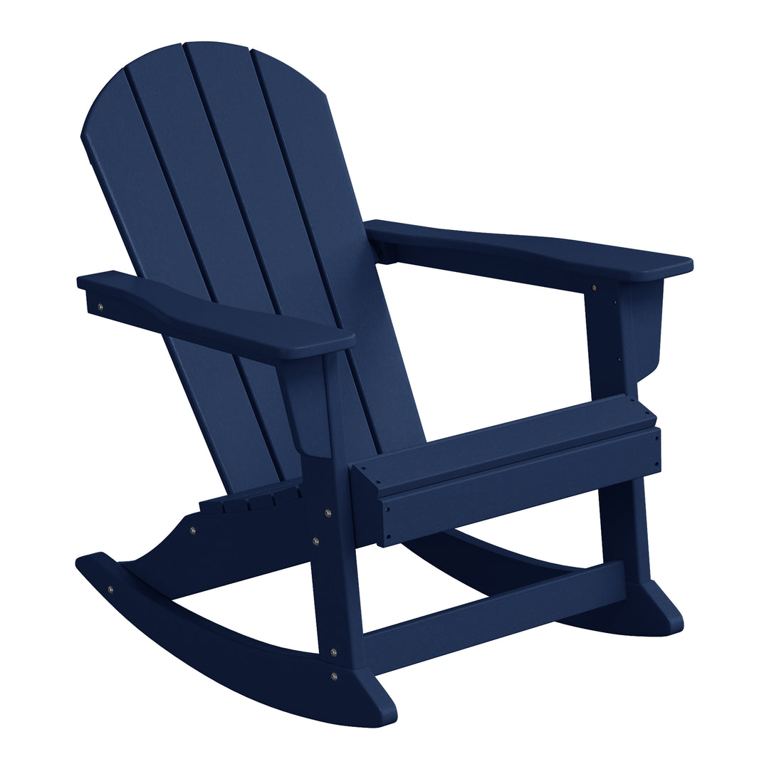 Malibu 2 piece set Outdoor / Patio Poly Adirondack rocking chairs ( 2 seater )