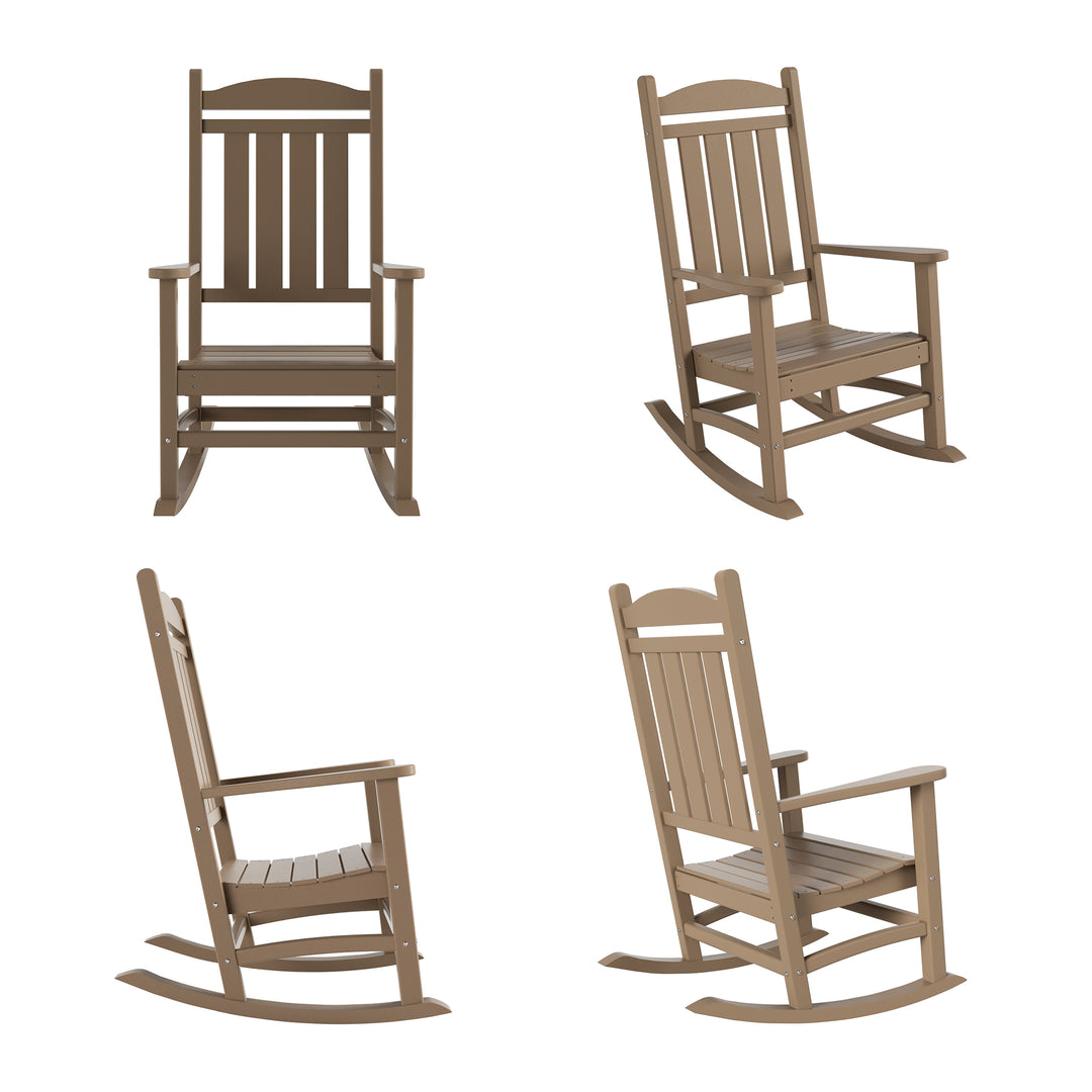 Malibu Outdoor Patio Poly Classic Porch Rocking Chair (Set of 4)