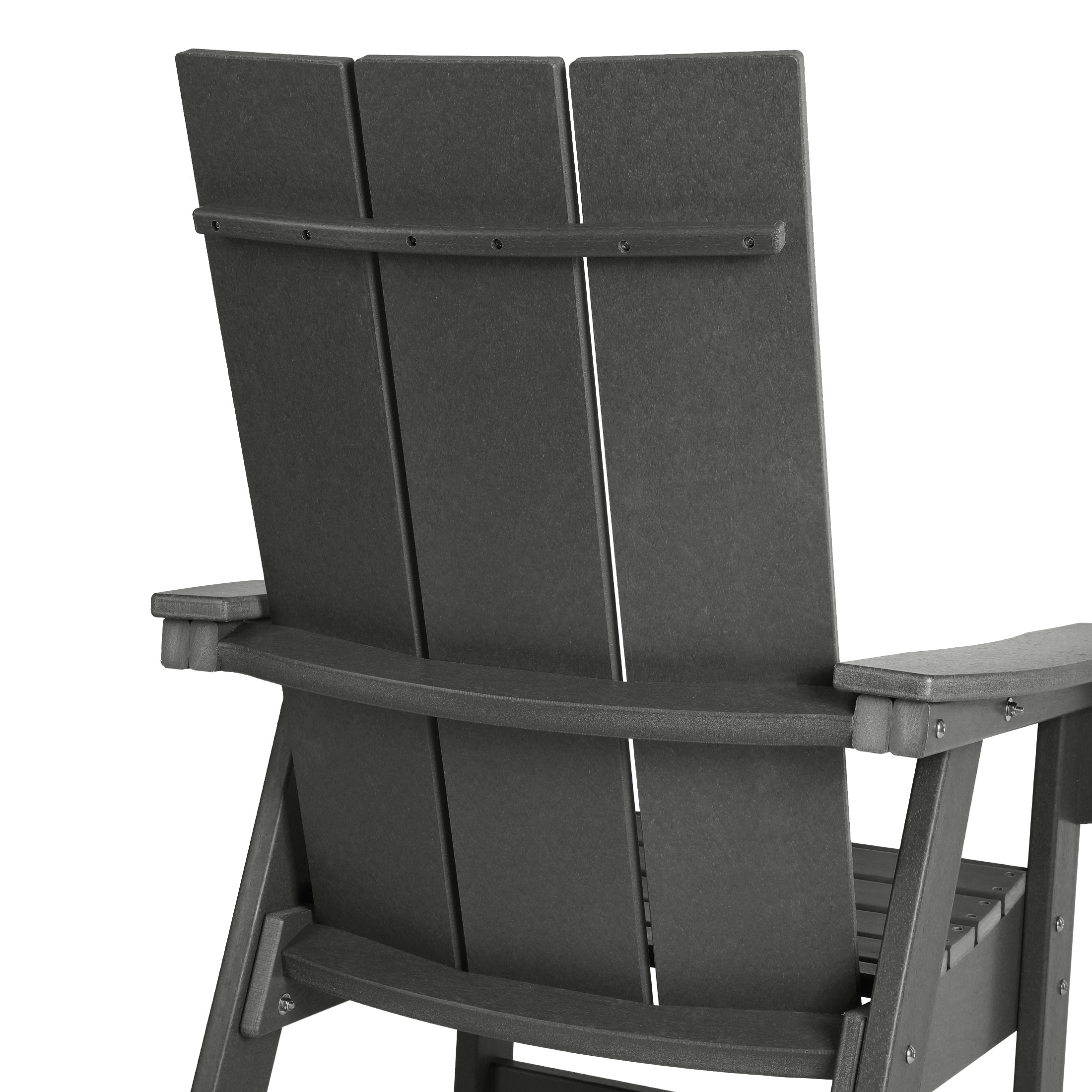 Ashore Outdoor Patio HDPE Plastic Modern Adirondack Dining Chairs (Set of 2)