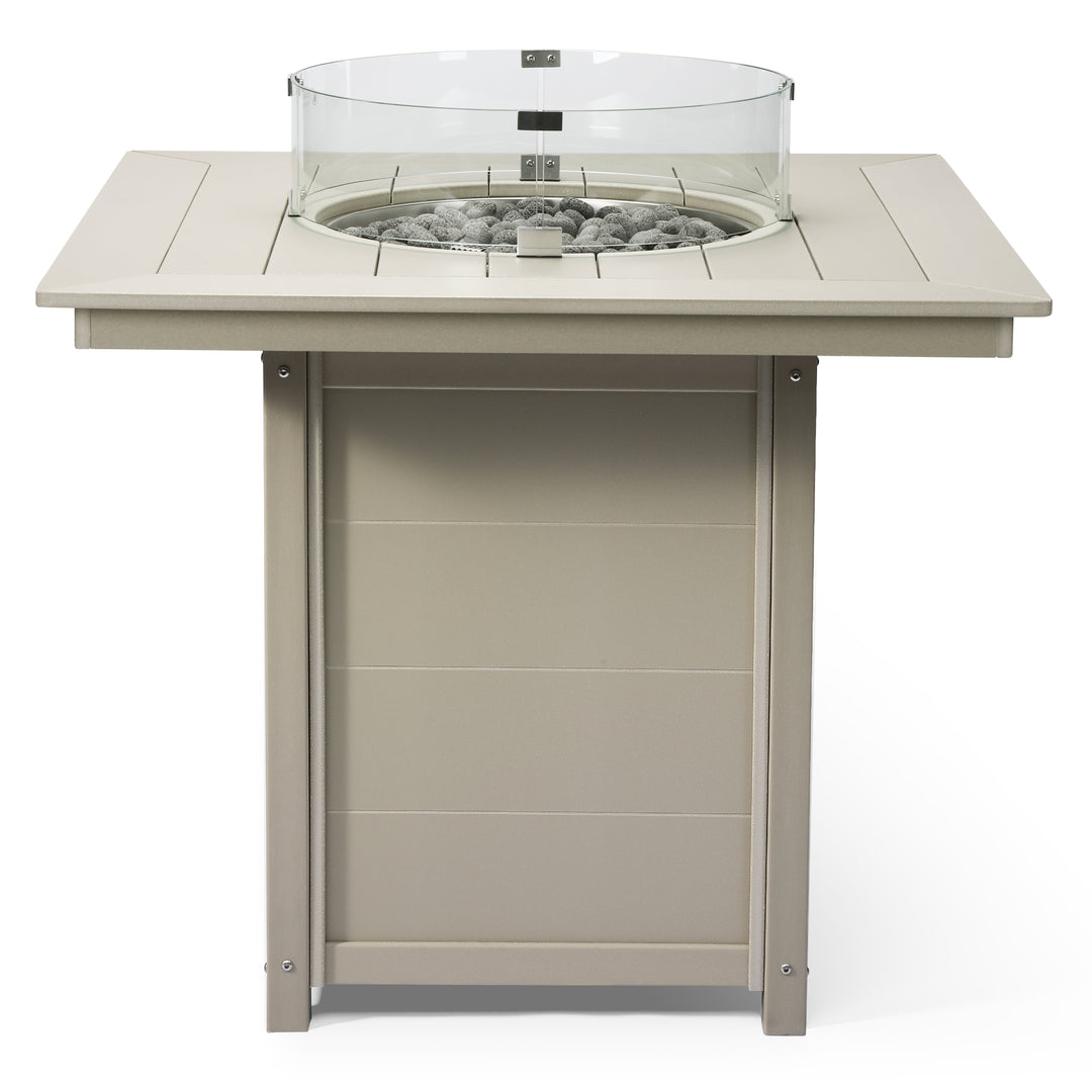 Helios 42" Modern Outdoor Patio Gas Propane Square Fire Pit Table