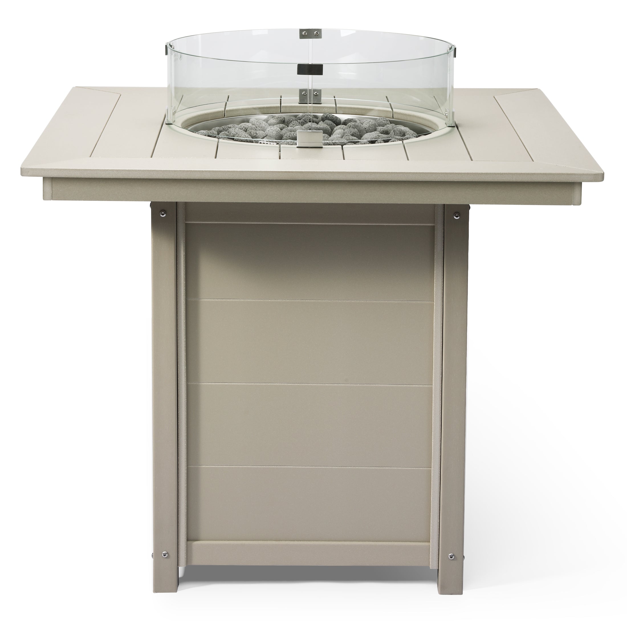 Helios 42" Modern Outdoor Patio Gas Propane Square Fire Pit Table