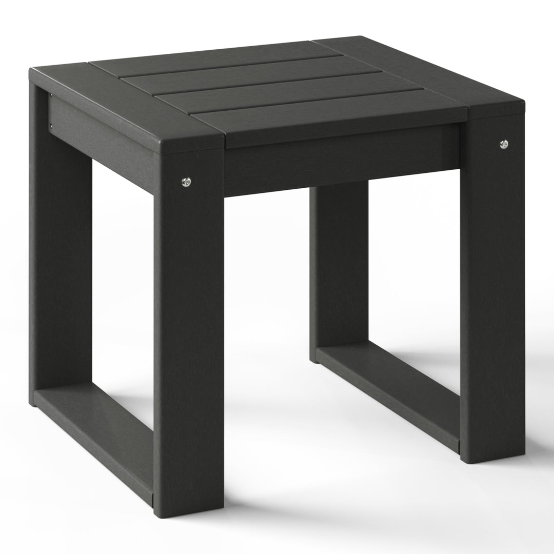 Montara Modern Outdoor HDPE Rectangle Patio Side Table