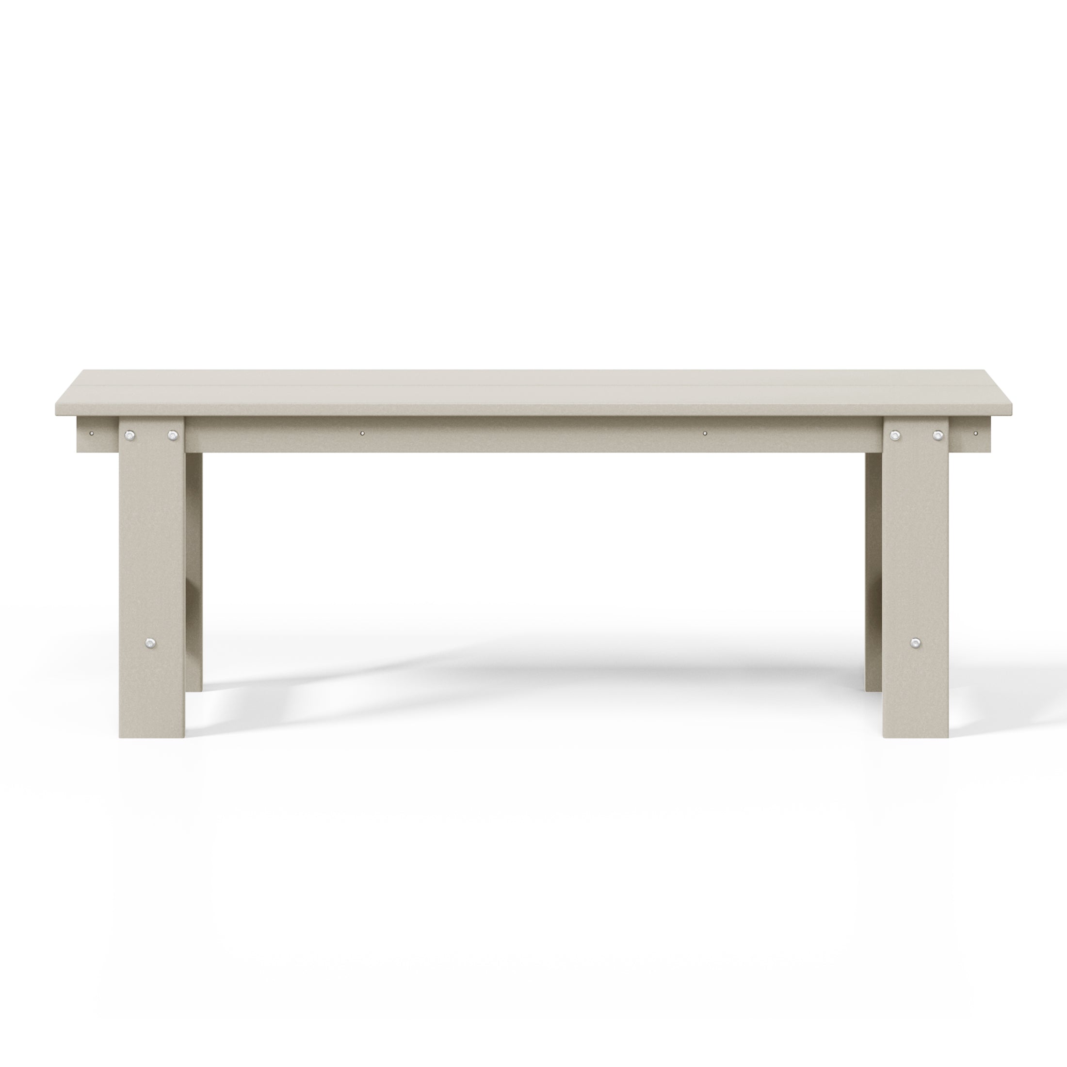 Ashore Outdoor HDPE 48" Modern Backless Patio Bench