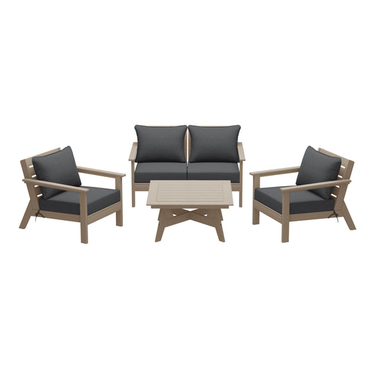 Avalon Outdoor 5-Piece Modular Sectional Patio Furniture Sofa Set