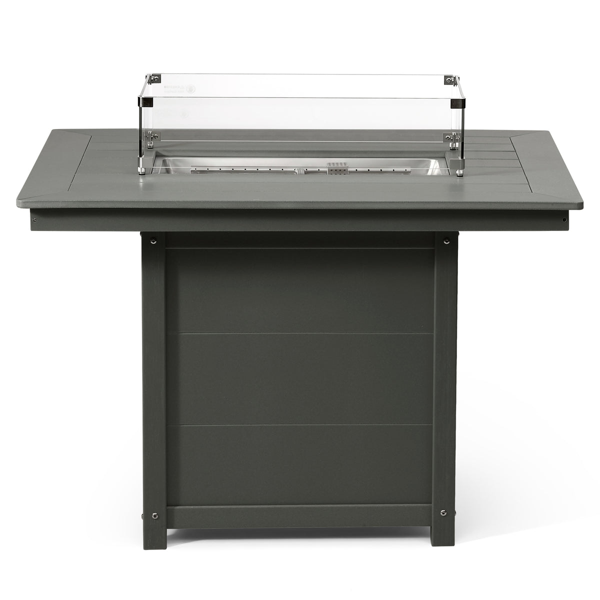 Helios 46" Modern Outdoor Patio Gas Propane Rectangular Fire Pit Table