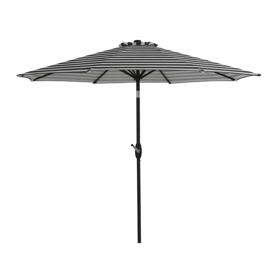 Paolo 9 ft. Patio Umbrella with Black Round Weight Base Kit