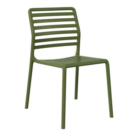 Playa Outdoor Stackable Polypropylene Plastic Resin Dining Side Chairs (Set of 2)