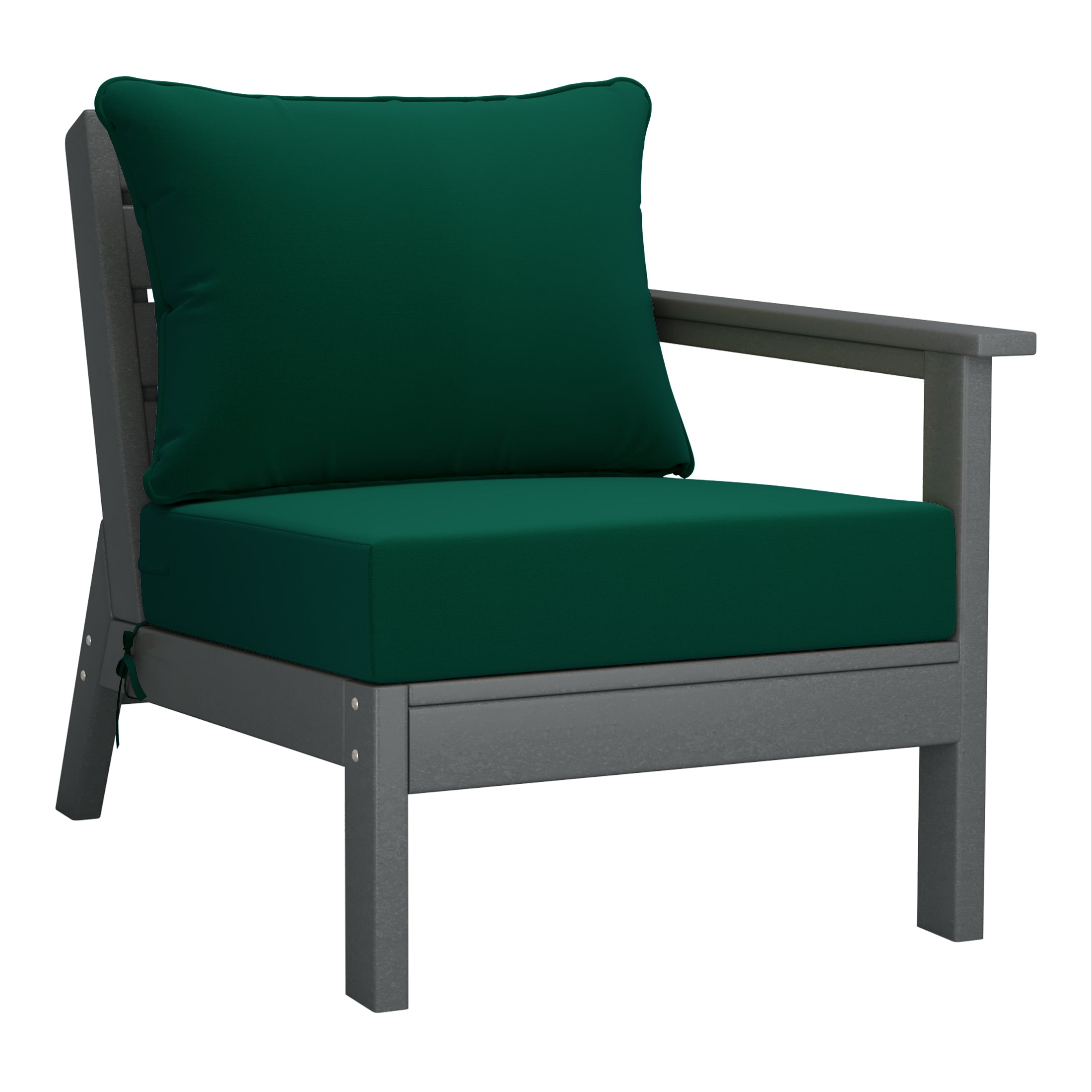 Avalon Outdoor Patio HDPE Sectional Sofa with Patio Cushions