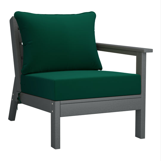 Avalon Outdoor Patio HDPE Sectional Sofa with Patio Cushions
