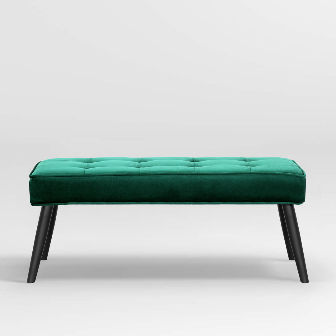 Wordford Button Tufted Velvet Upholstered Accent Bench
