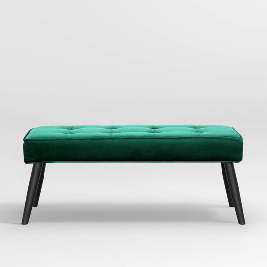 Wordford Button Tufted Velvet Upholstered Accent Bench