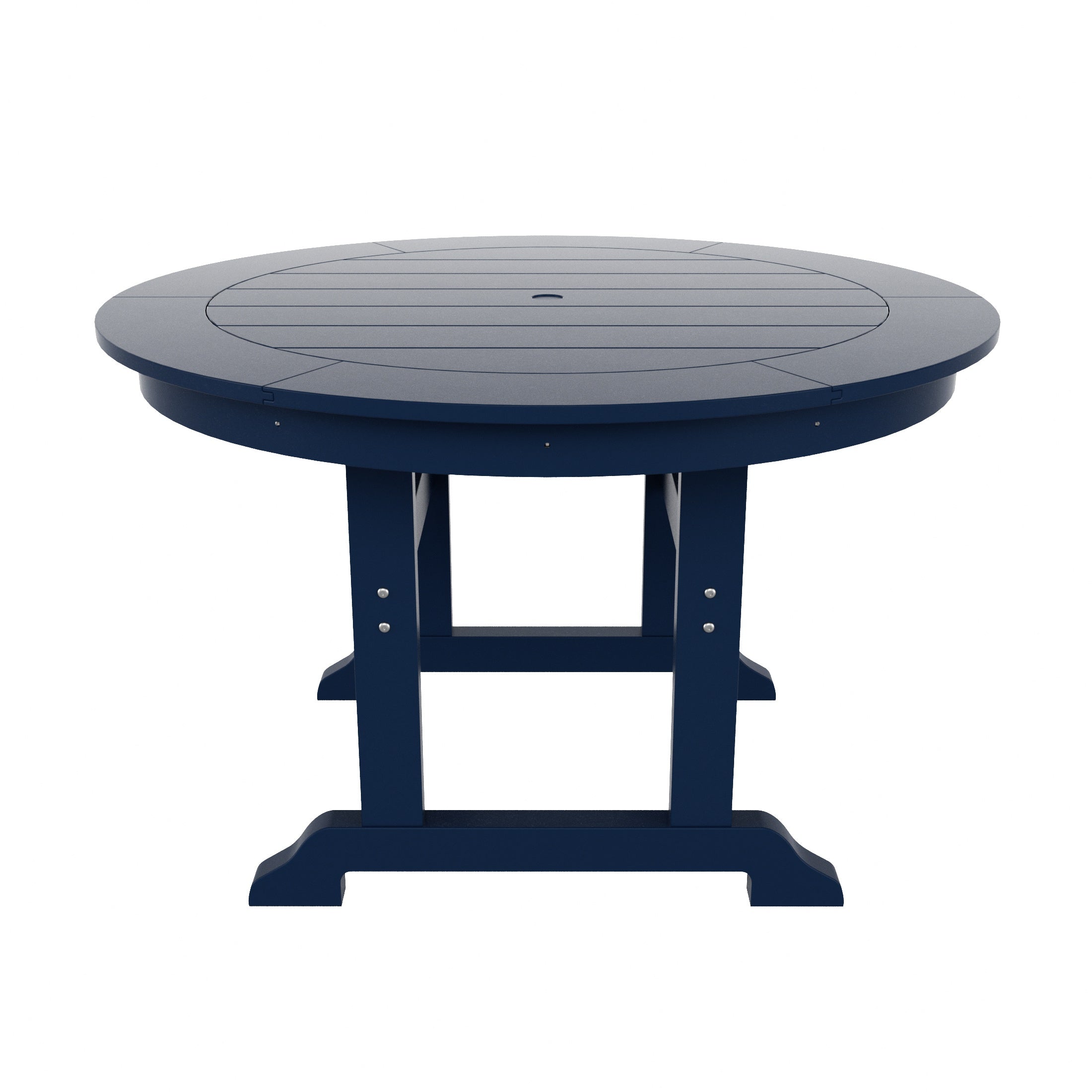 Malibu 5 Piece Outdoor Patio Dining Round Table and Curved Back Armchair Set
