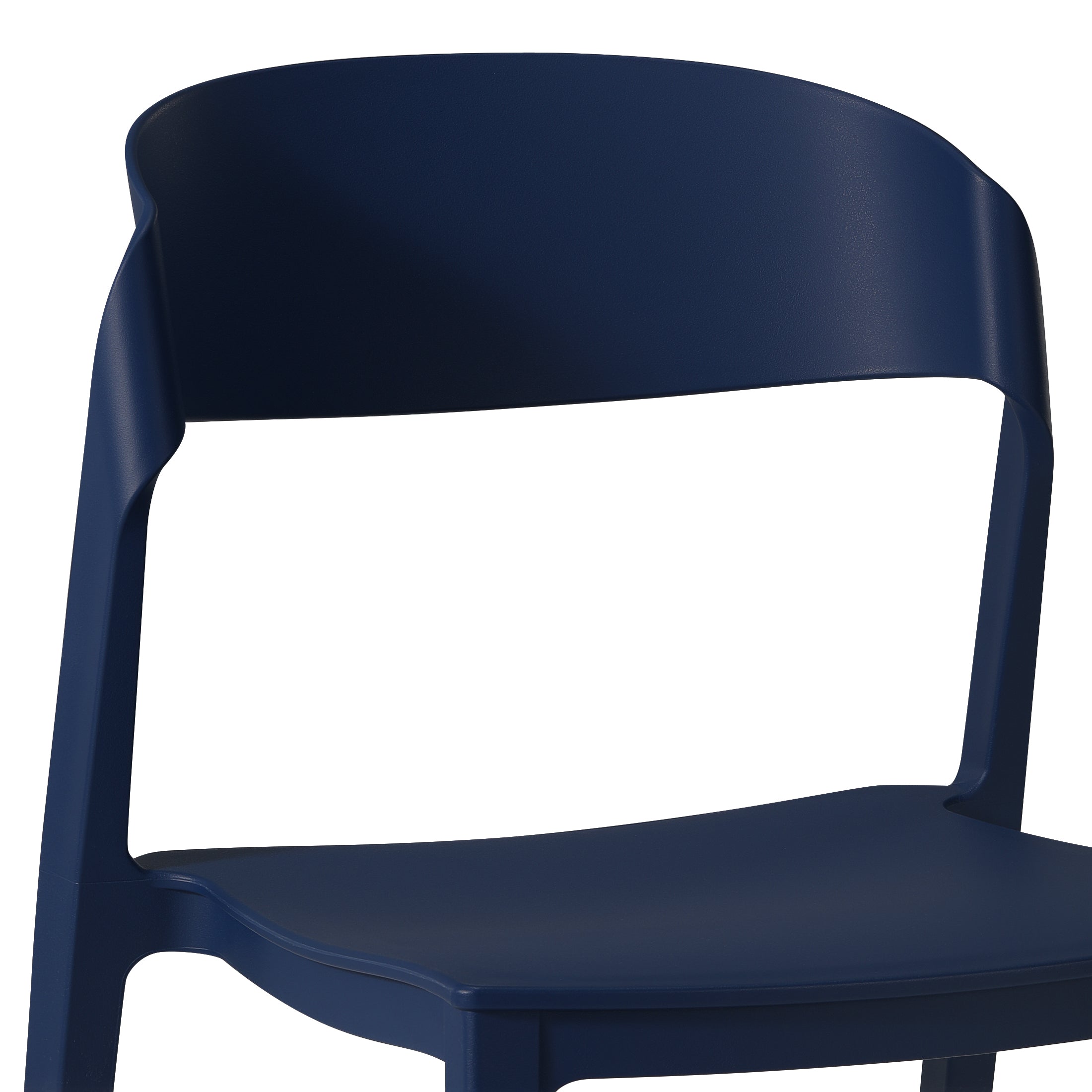 Playa Outdoor Modern Stackable Plastic Patio Bistro Dining Side Chairs (Set of 2)