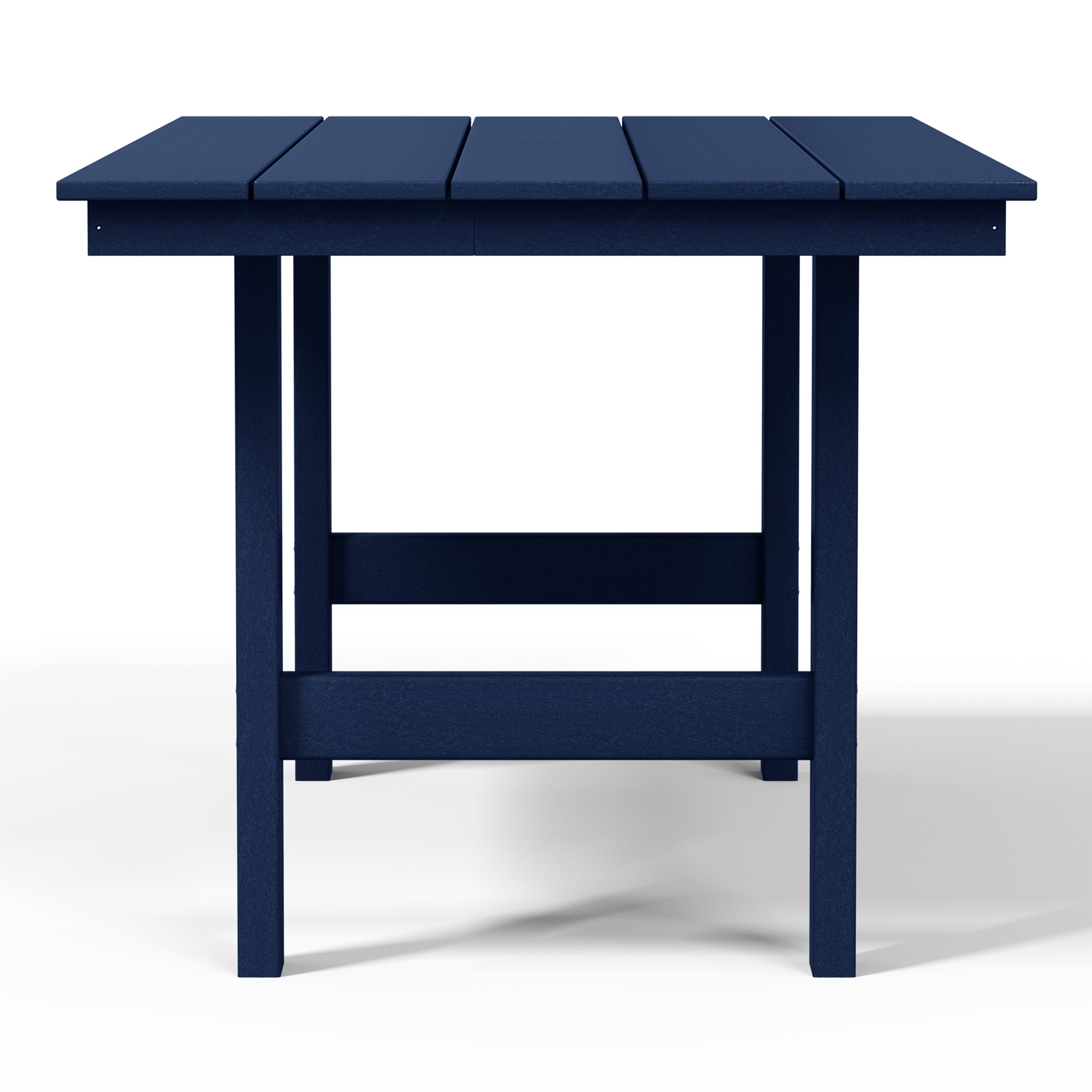 Ashore Outdoor Modern HDPE 66" Wide Rectangle Patio Dining Table for 6