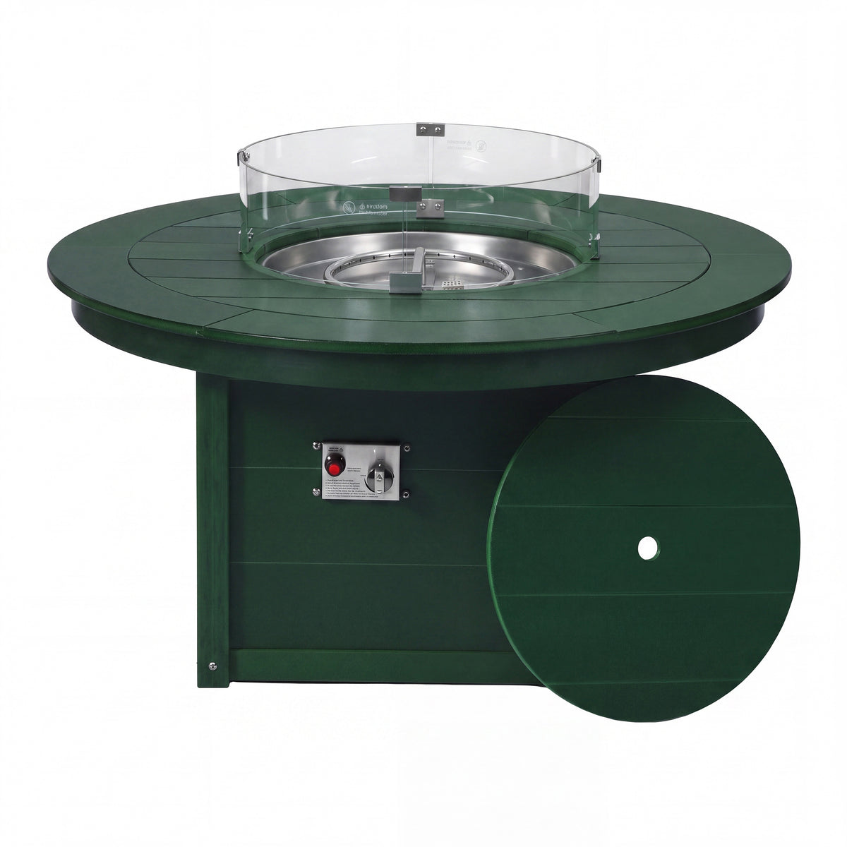 Helios 47" Modern Outdoor 55,000 BTU Patio Propane Round Fire Pit Table