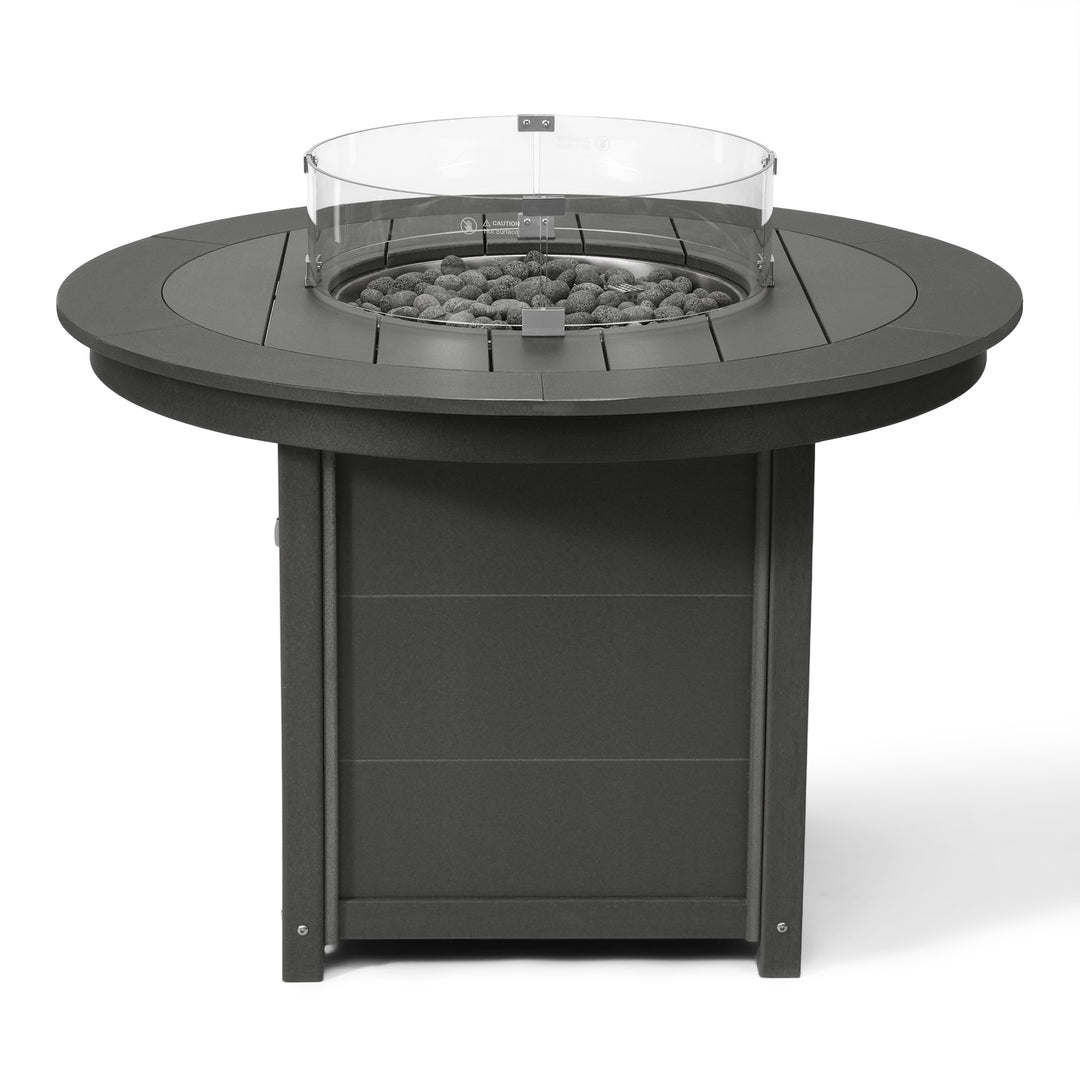 Helios 47" Modern Outdoor Patio Propane Gas Round Fire Pit Table
