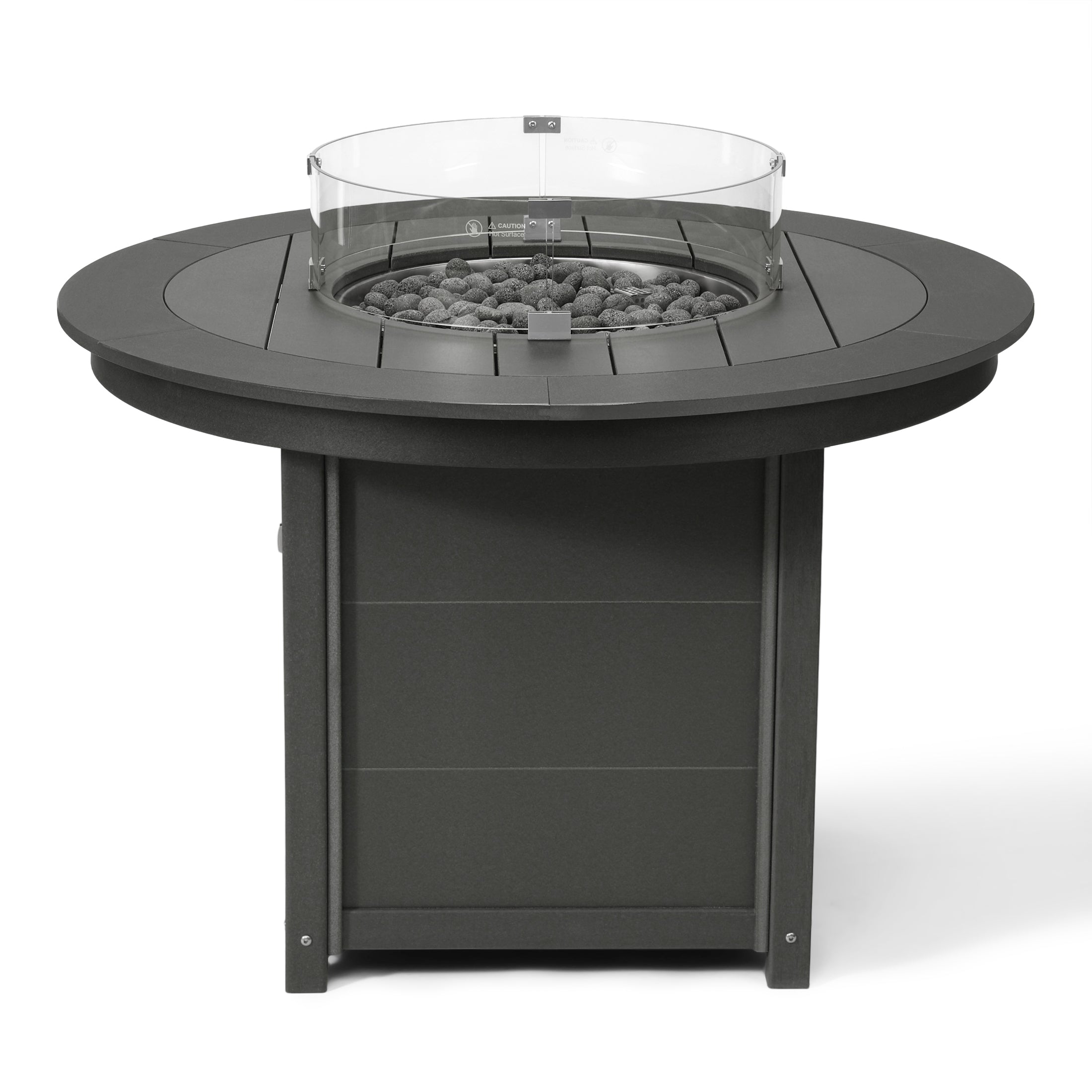 Helios 47" Modern Outdoor Patio Propane Gas Round Fire Pit Table