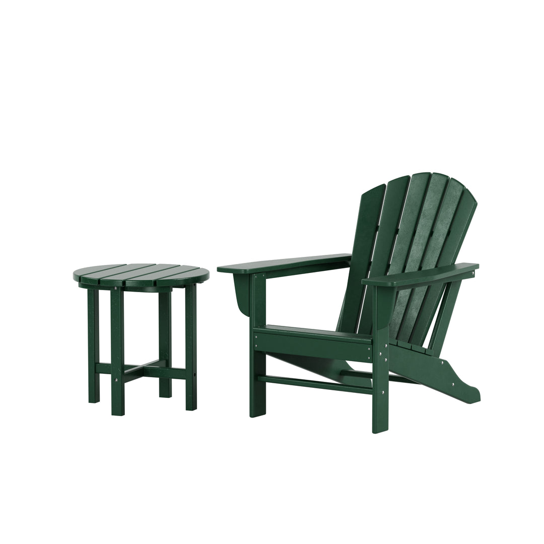 Dylan Outdoor Adirondack Chair with Side Table Set