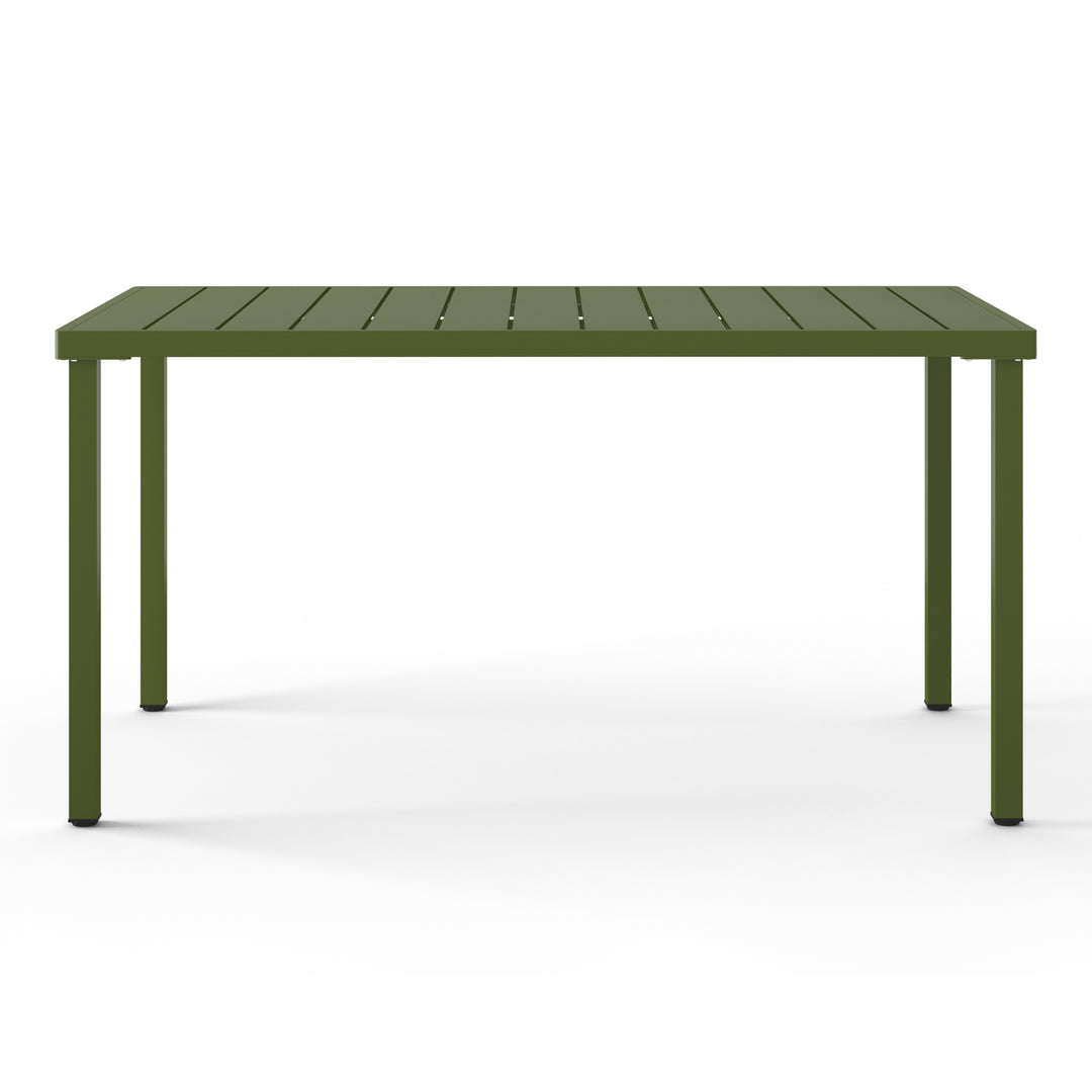 Playa 59" Iron Metal Outdoor Rectangular Patio Dining Table For 6