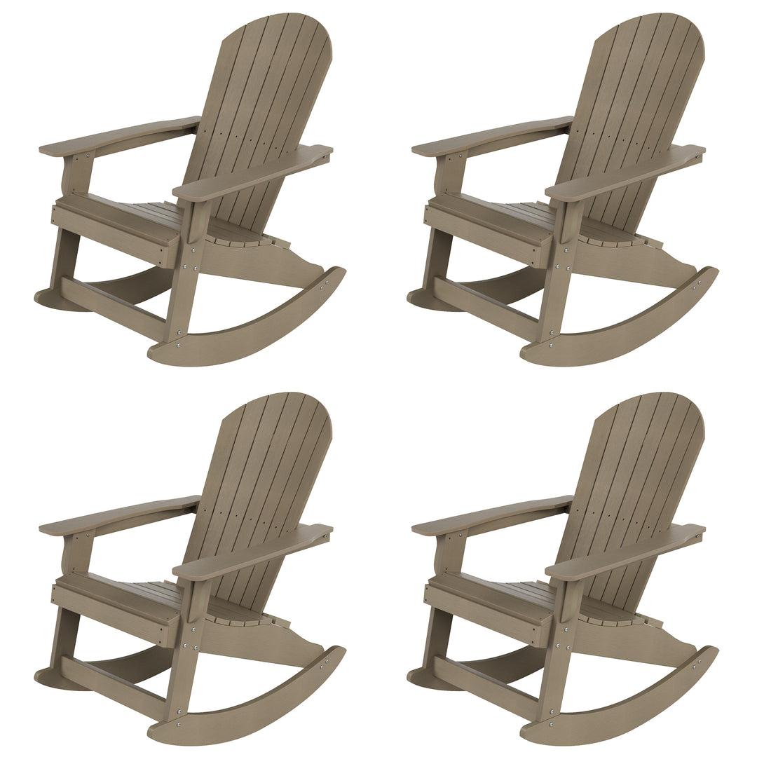 Tuscany HIPS Outdoor Adirondack Rocking Chair (Set of 4)