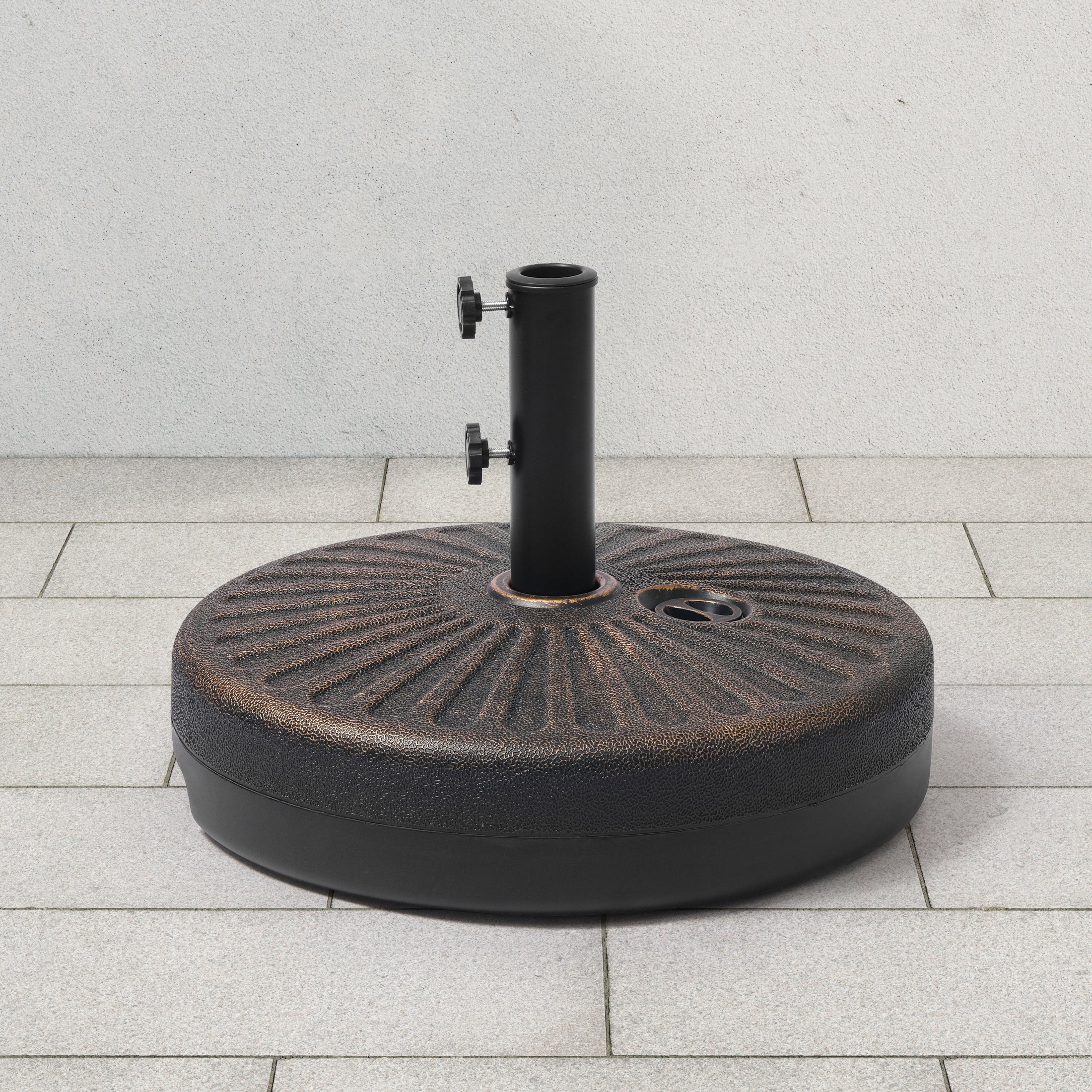 Easten 20" diameter round hard plastic free standing umbrella base