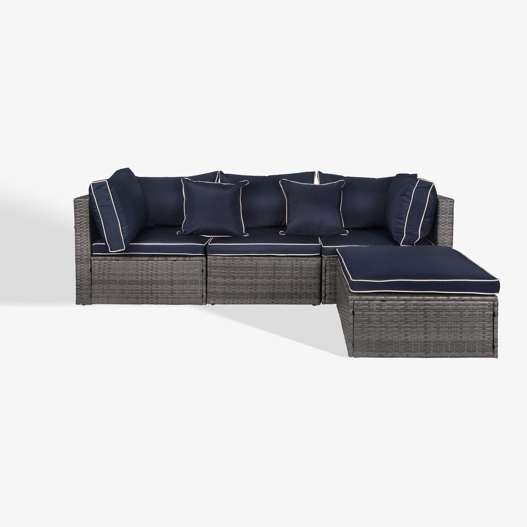 Santorini 4-Piece Outdoor Patio Sofa Sectional Set